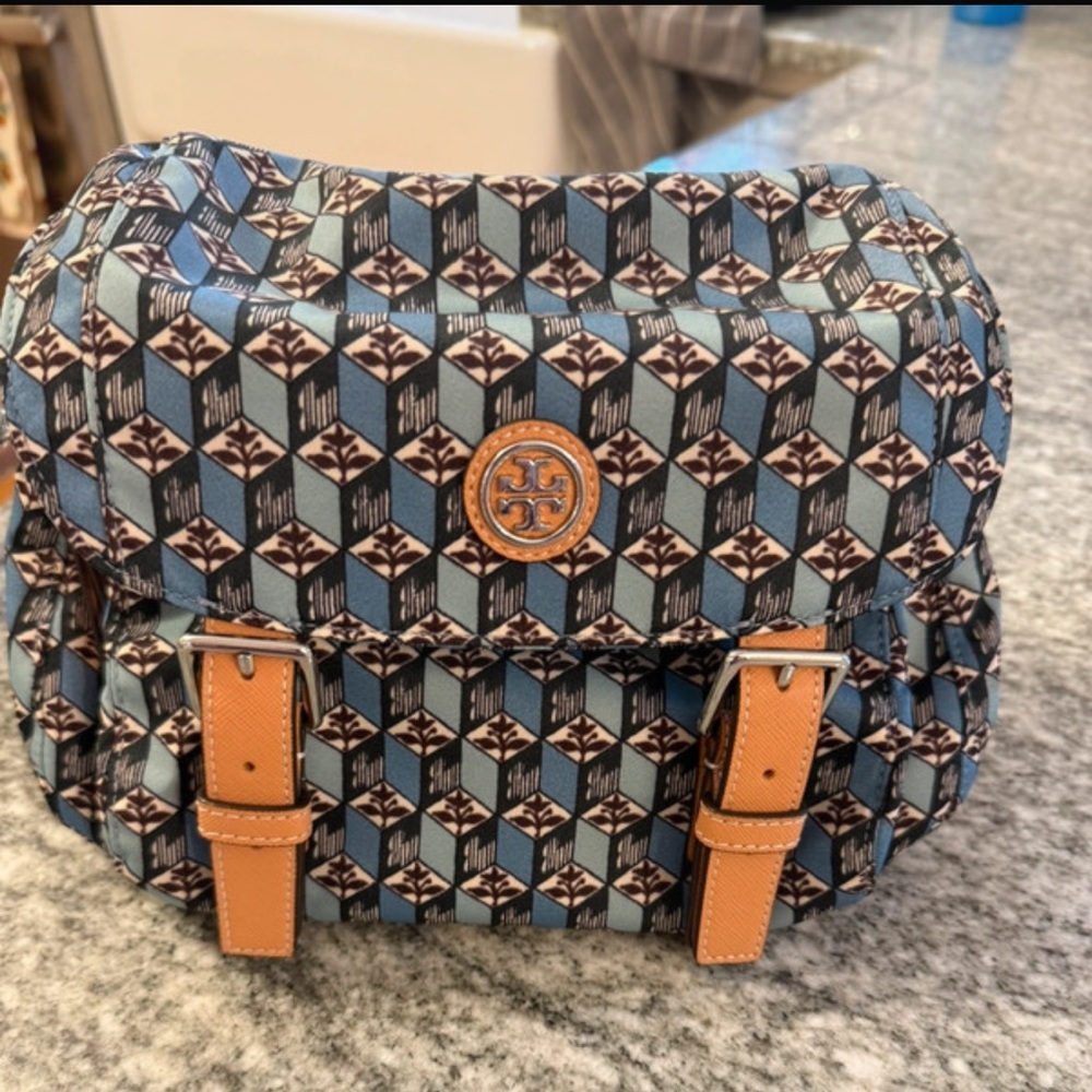 Tory Burch Geometric Nylon Messenger Bag